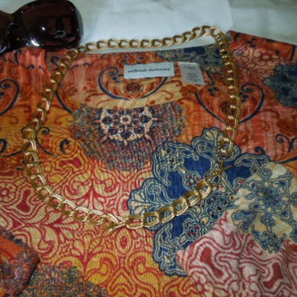 EUC Vintage Gold Double Link Chain - Picture 1 of 6